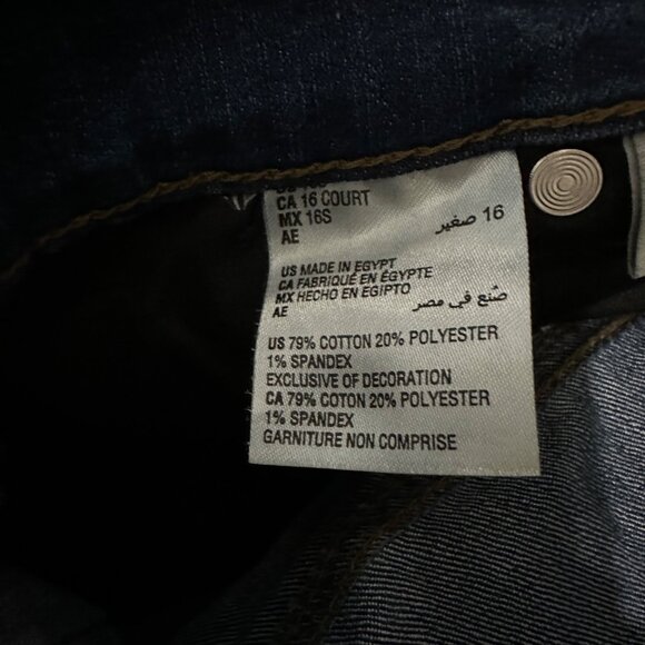 Style & Co Straight Leg size 16S dark wash 5 pocket zip front jeans - Picture 4 of 8